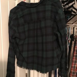 Green and navy flannel